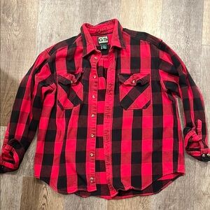 Gander Mountain Red and Black Checkered Shirt